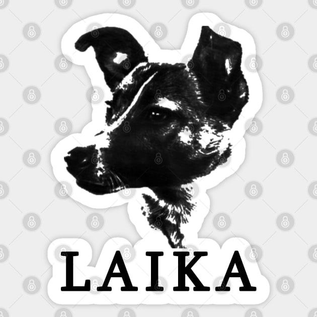 Laika the Communist Space Dog Sticker by asimplefool